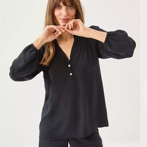Lilly Pulitzer Elsa Silk Top- Black